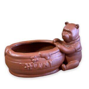Disney WINNIE THE POOH Honey Pot Terracotta Clay Planter A.A MILNE & E.H SHEPARD